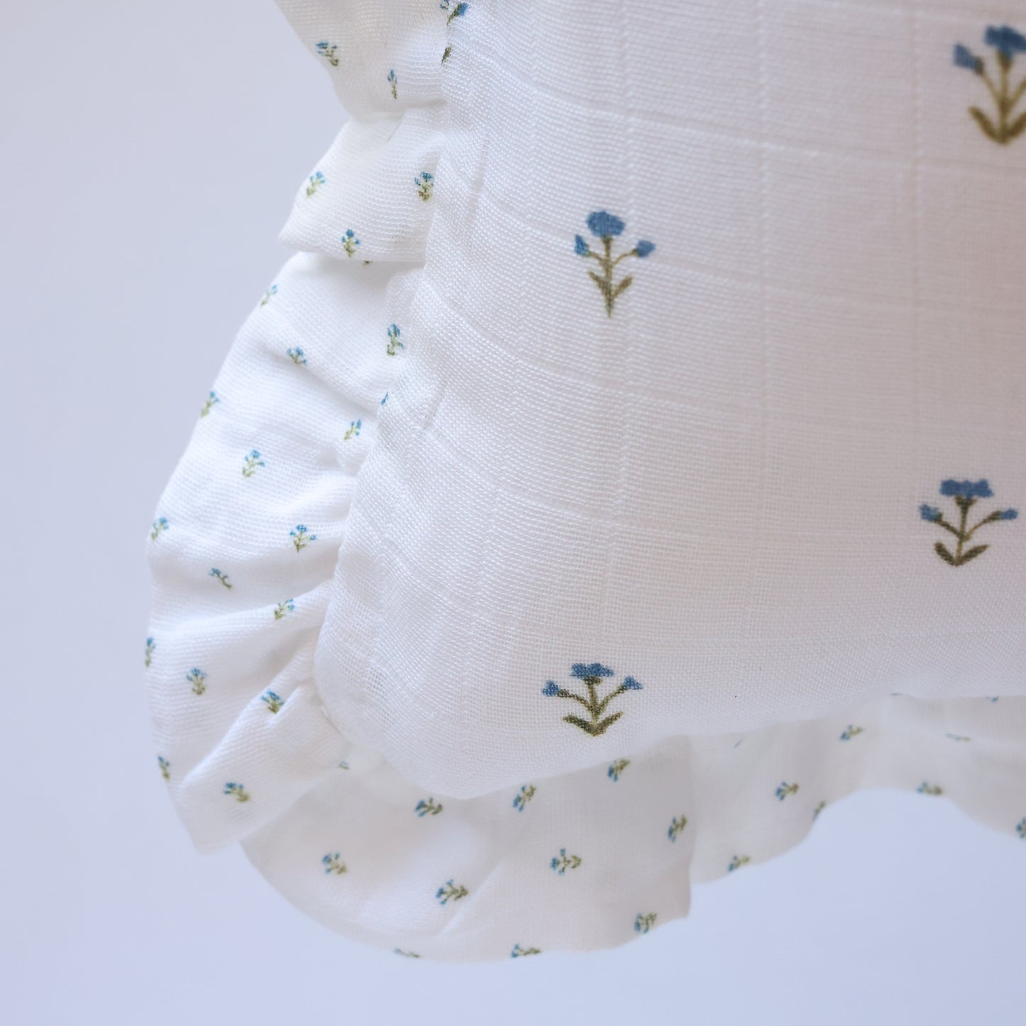 Blue floral cushion