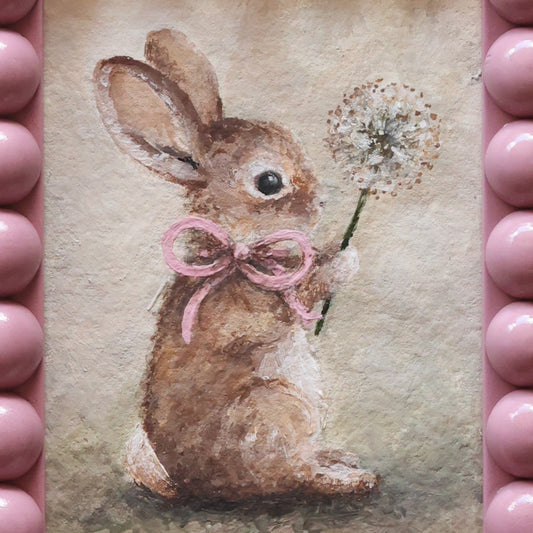 'Best wishes bunny' Original painting