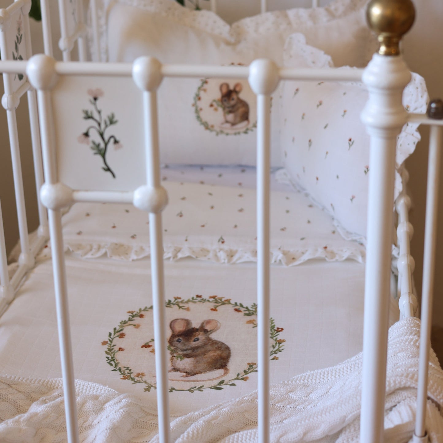Crib Quilt and Pillow set - Mouse