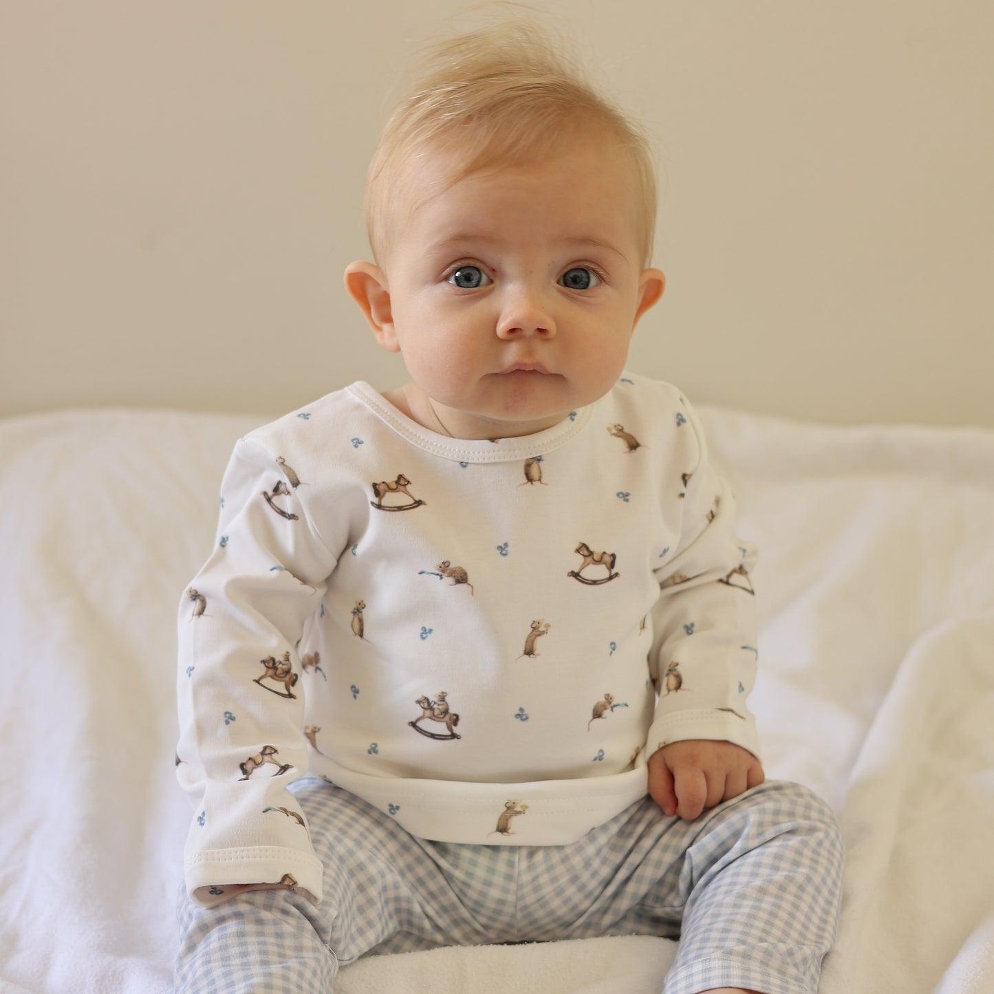 Long sleeve top - Mouse and Rockinghorse