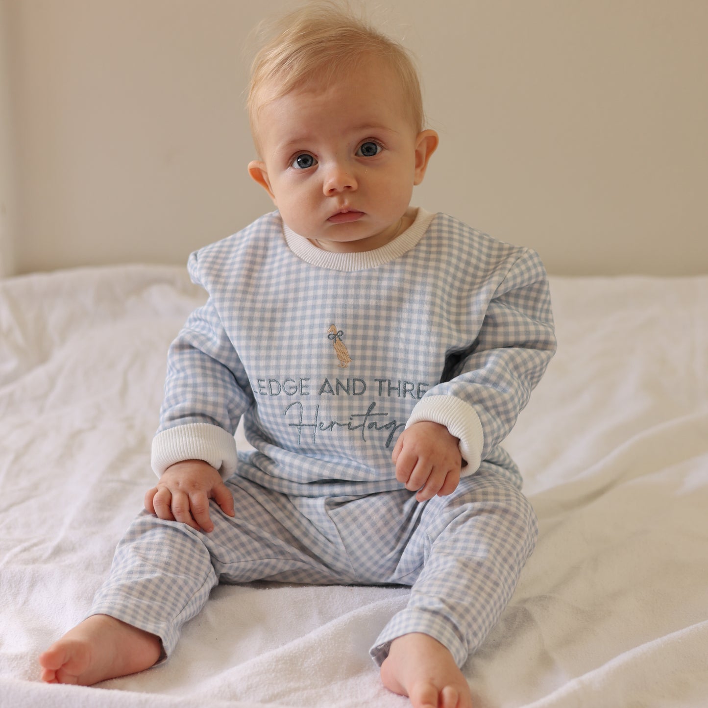 Childrens Jumper - Blue Gingham