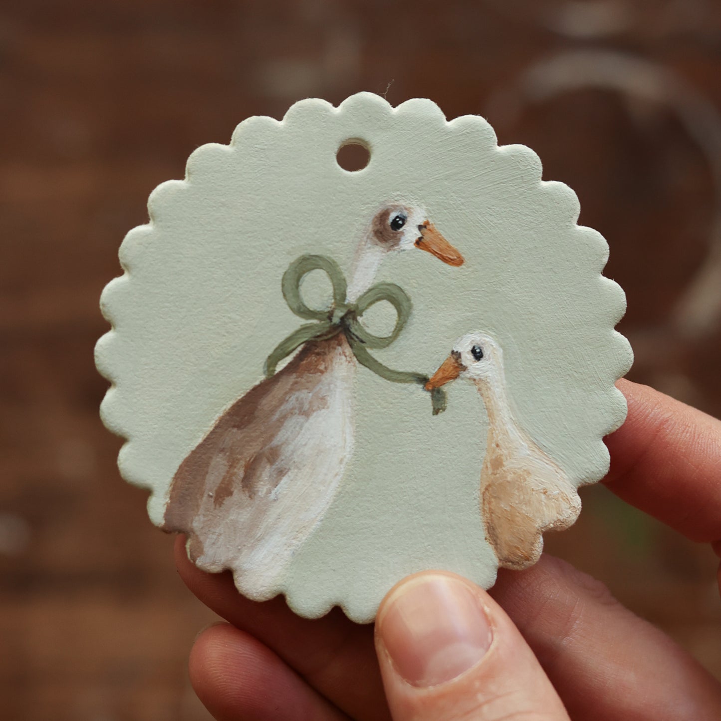 Hand painted ceramic - Mother Duck