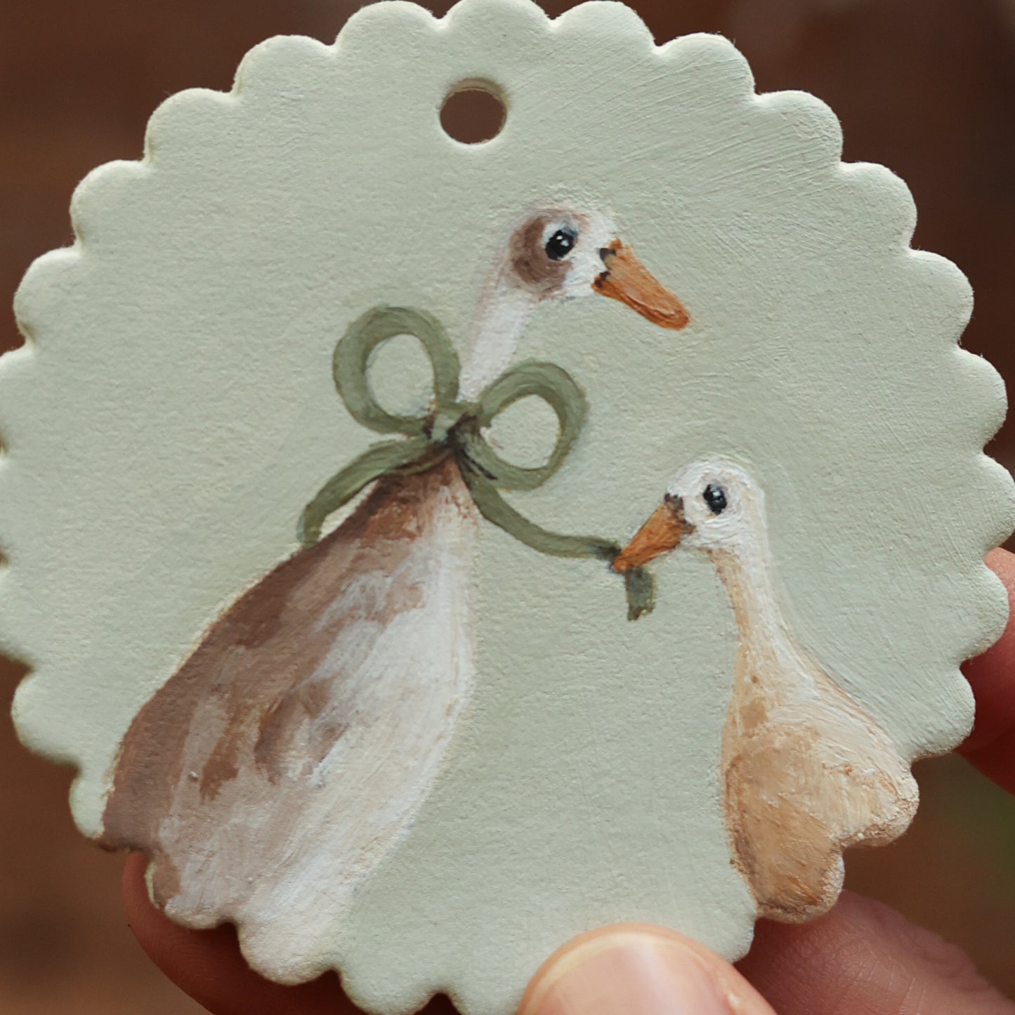 Hand painted ceramic - Mother Duck