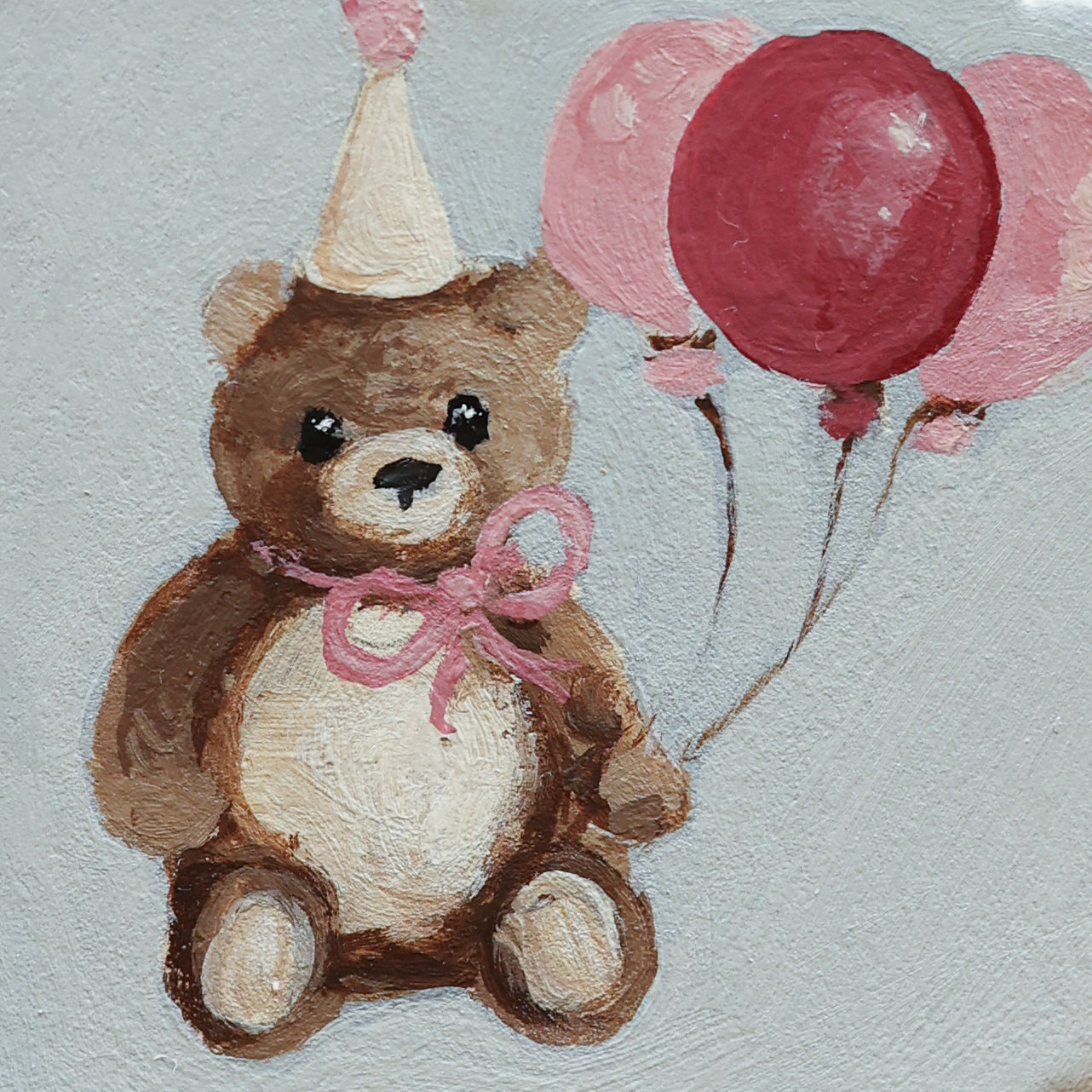 Hand painted ceramic - Birthday teddy