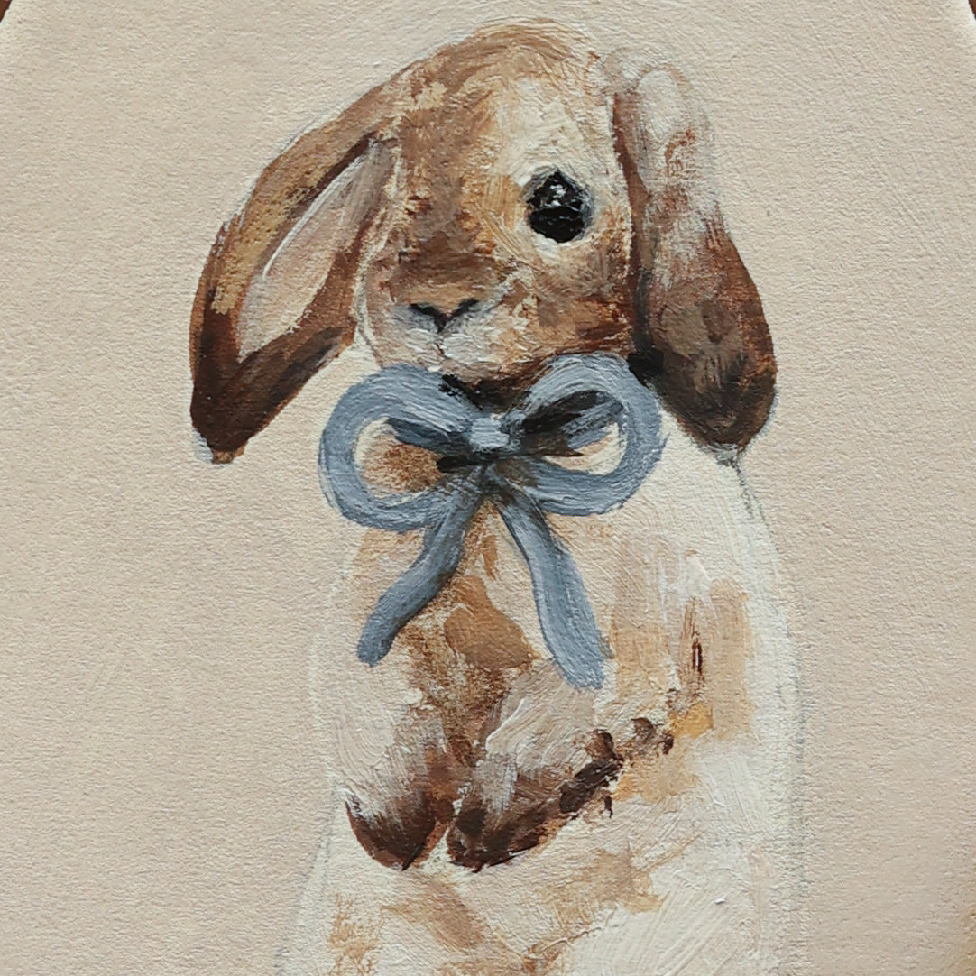 Hand painted ceramic - Rabbit with Bow