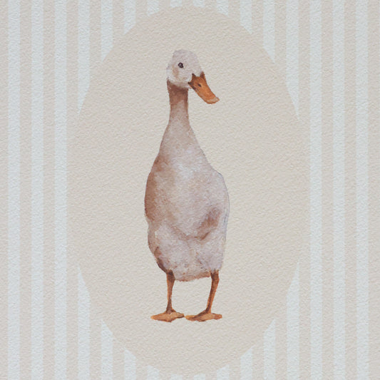 'Duck in Stripe' print