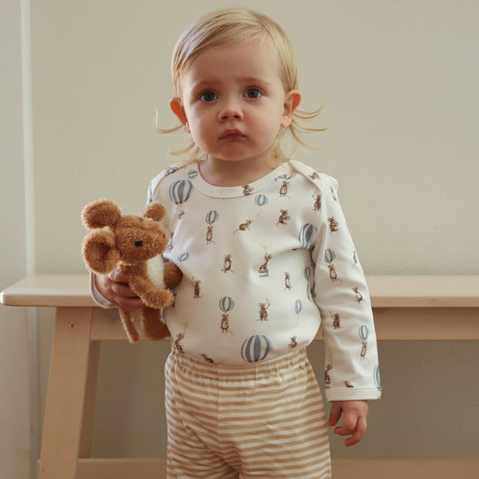 Long sleeve bodysuit - Mouse & Air Balloon