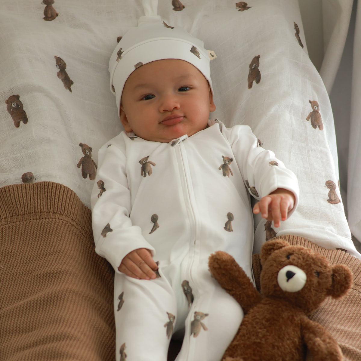 Zip Onesie - Teddy Bear