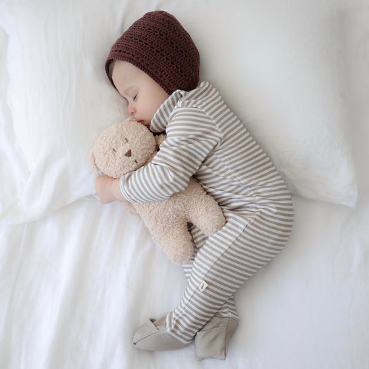 Cotton Babygrow - Green stripe