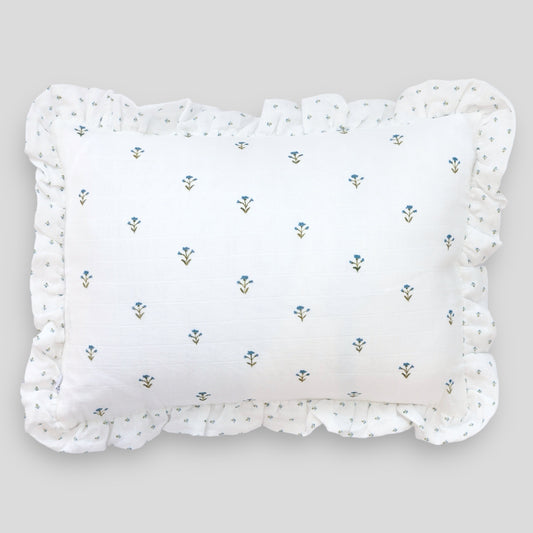 Blue floral cushion