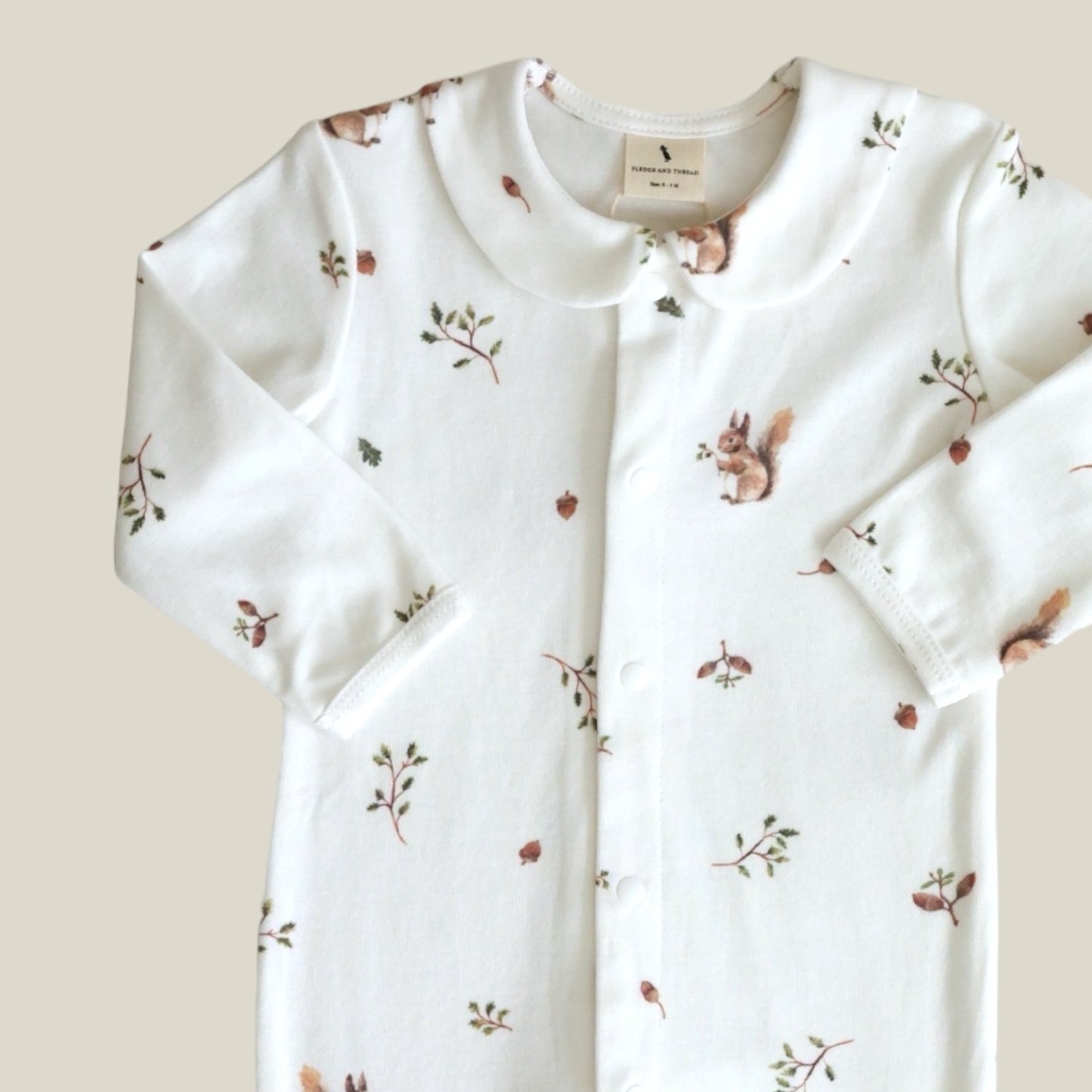 Cotton Babygrow - Squirrel