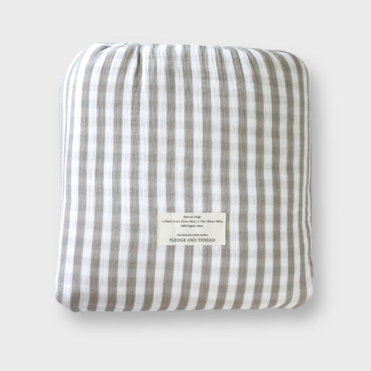 Sheet Set - Grey Stripe