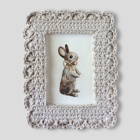 'Mustard Ribbon Bunny' Original painting