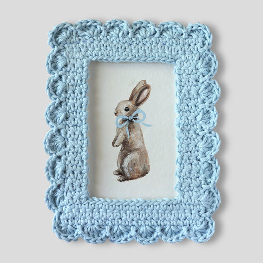 'Blue Ribbon Bunny' Original painting