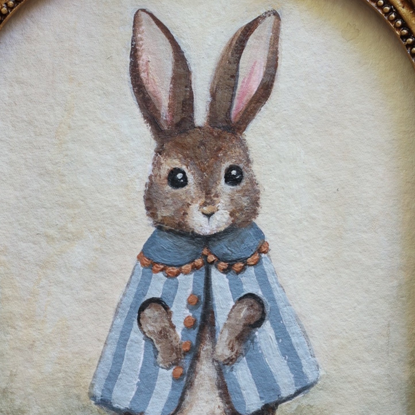 'Bunny with striped coat' Original painting