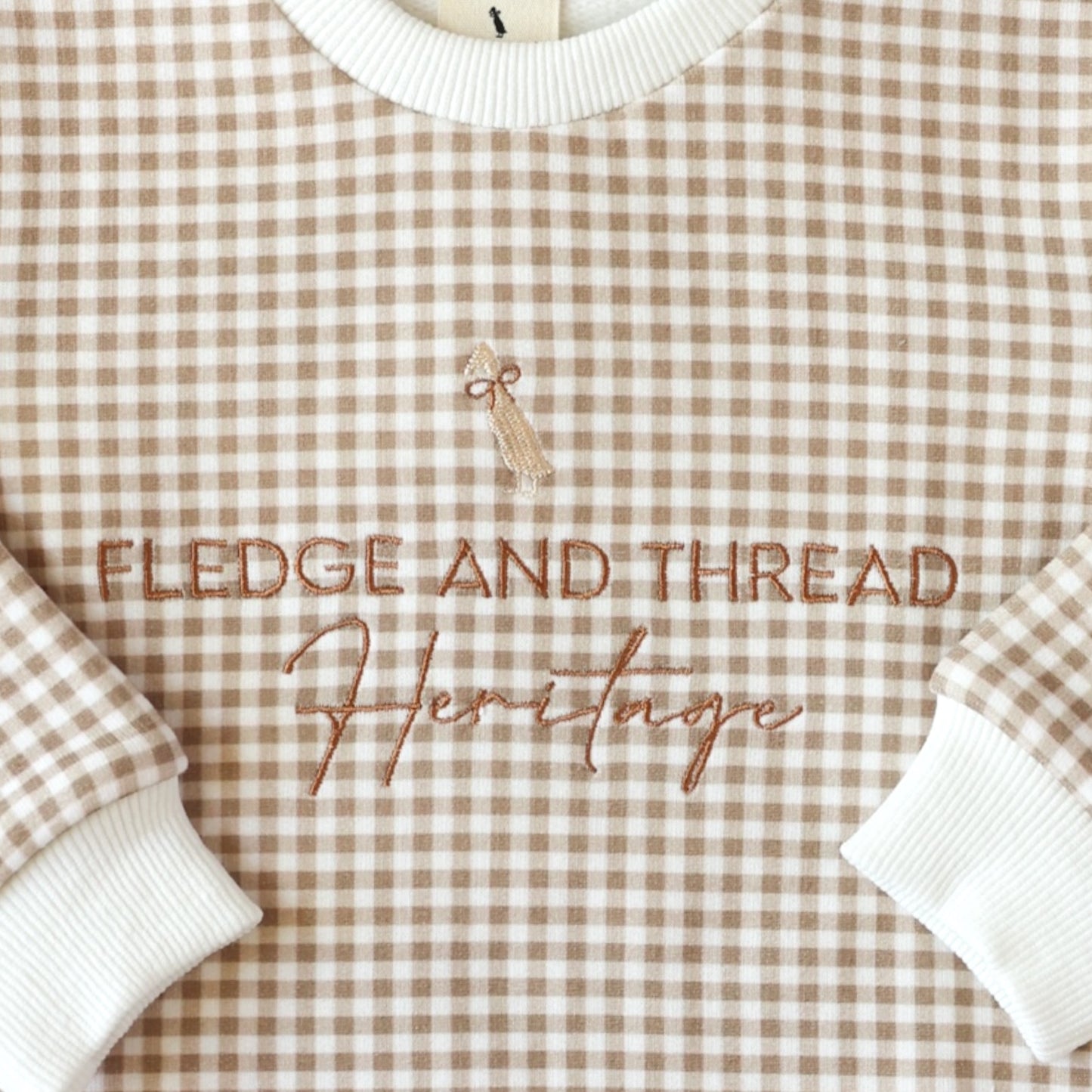 Childrens Jumper - Brown Gingham