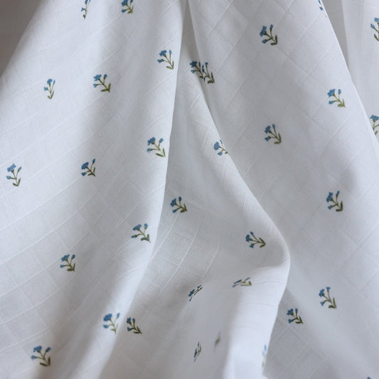 Blue Floral swaddle - Seconds - no bag