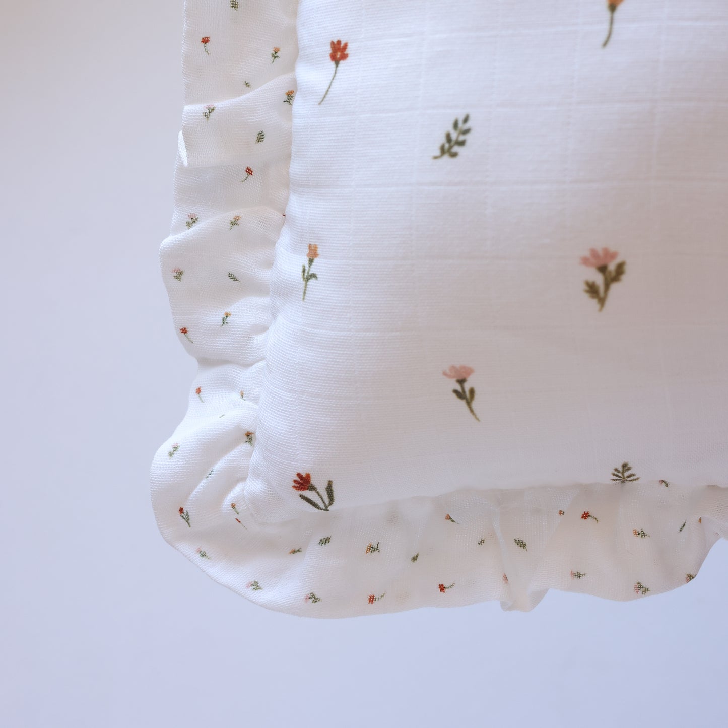Cream floral cushion
