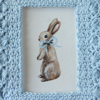 'Blue Ribbon Bunny' Original painting