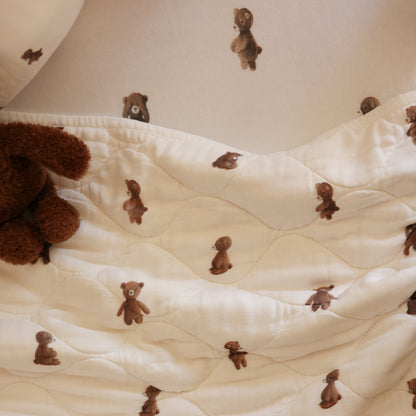 Quilted baby blanket - Teddy Bear
