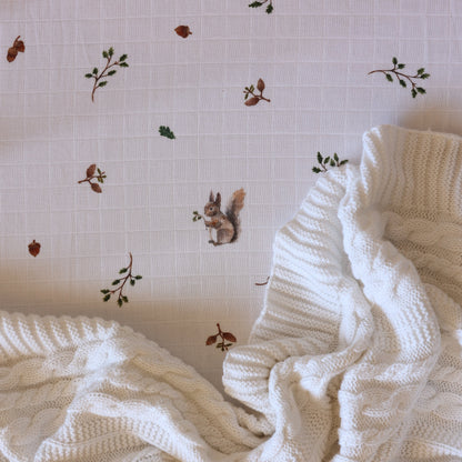 Cot sheet - Squirrel - SECONDS