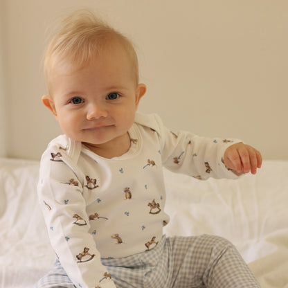 Long sleeve bodysuit - Mouse and Rockinghorse