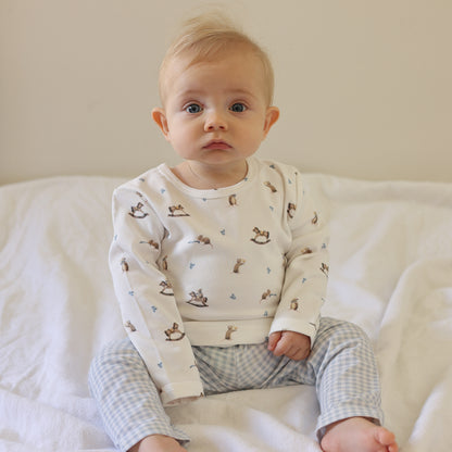 Long sleeve top - Mouse and Rockinghorse