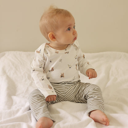 Long sleeve bodysuit - Bear with Berries