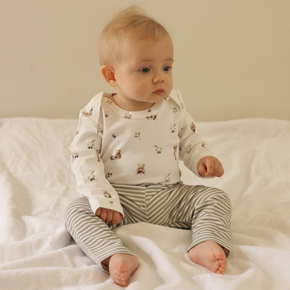 Long sleeve bodysuit - Bear with Berries