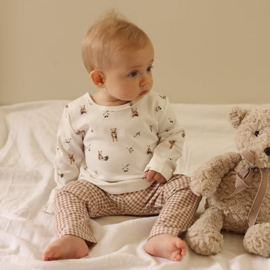 Long sleeve top - Bear with Berries