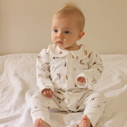 Cotton Babygrow - Bear with Berries