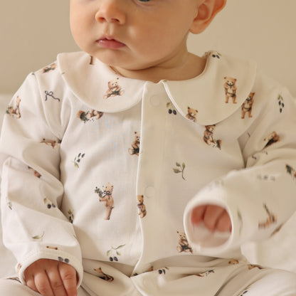 Cotton Babygrow - Bear with Berries
