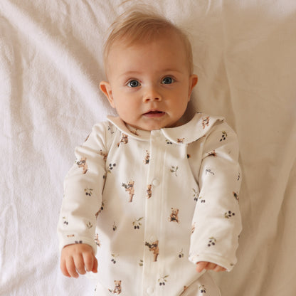 Cotton Babygrow - Bear with Berries