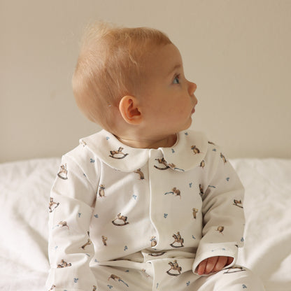 Cotton Babygrow - Mouse and Rockinghorse