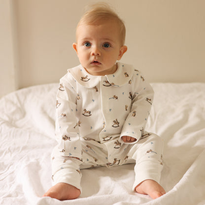 Cotton Babygrow - Mouse and Rockinghorse