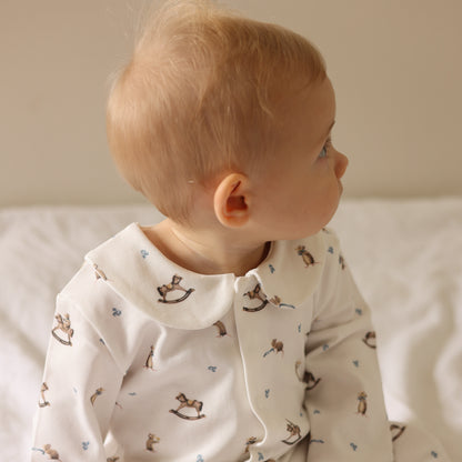Cotton Babygrow - Mouse and Rockinghorse
