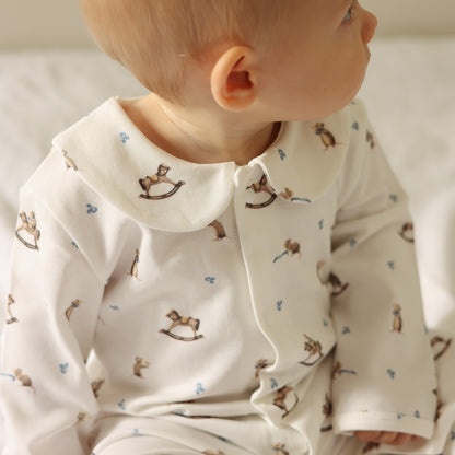 Cotton Babygrow - Mouse and Rockinghorse