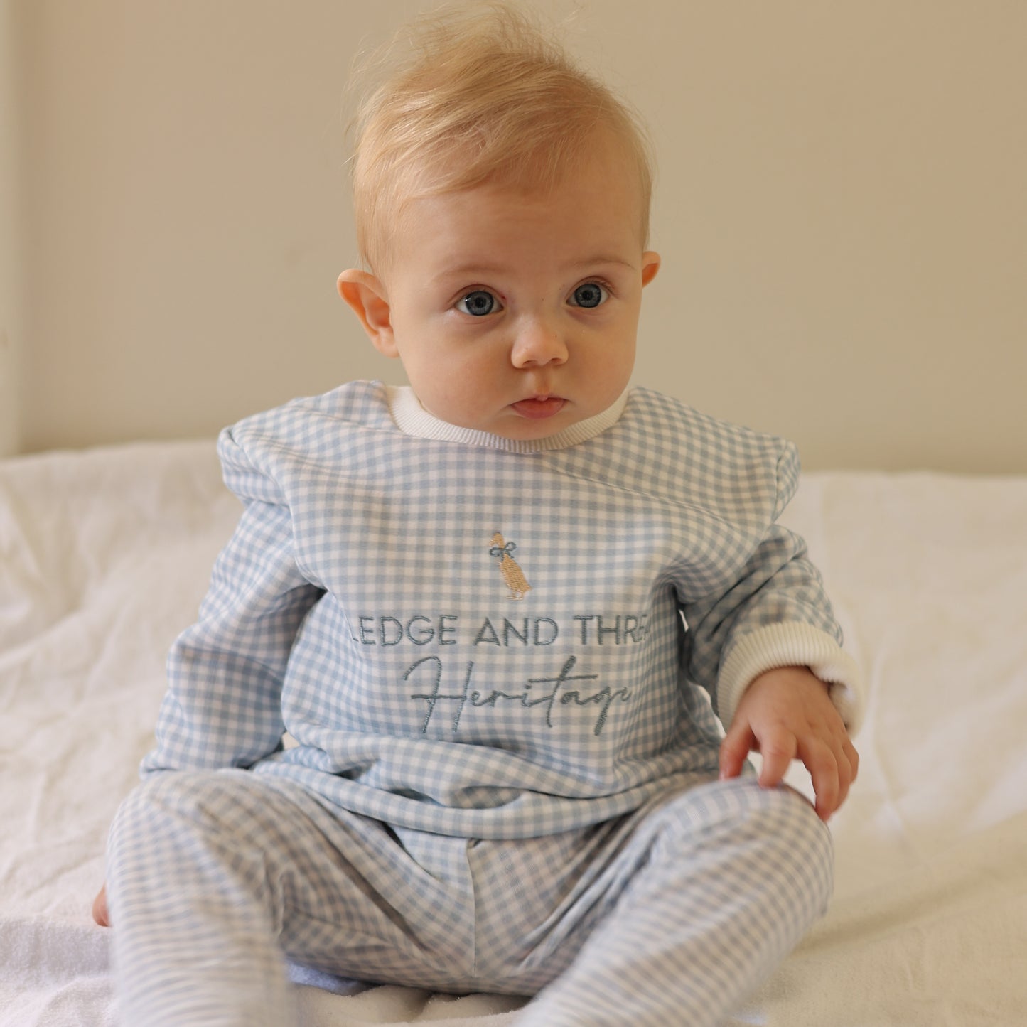 Childrens Jumper - Blue Gingham