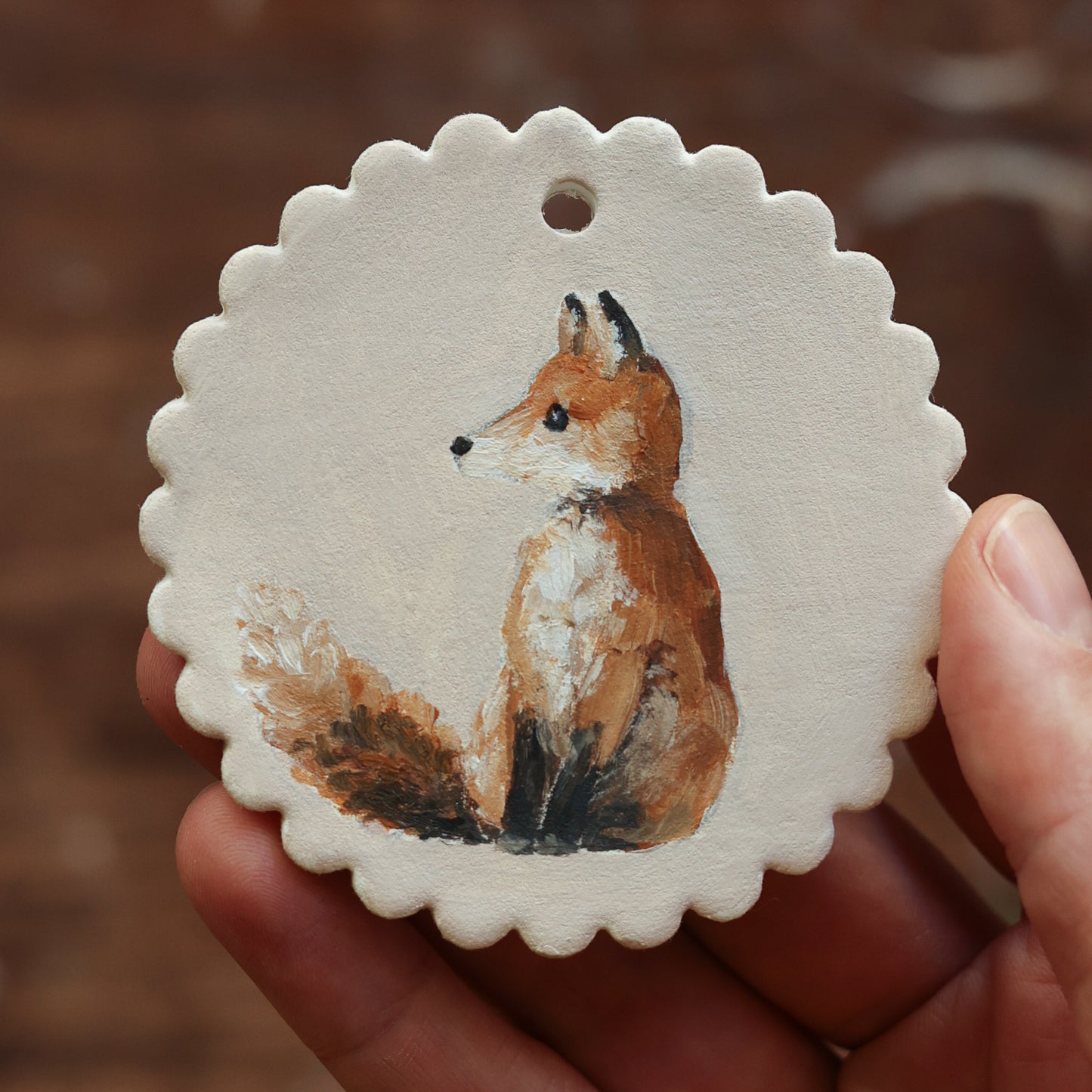 Hand painted ceramic - Fox