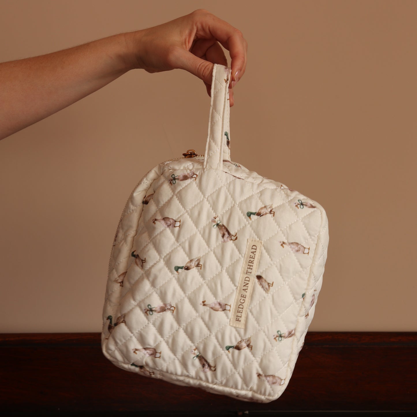 Quilted change bag - Duck