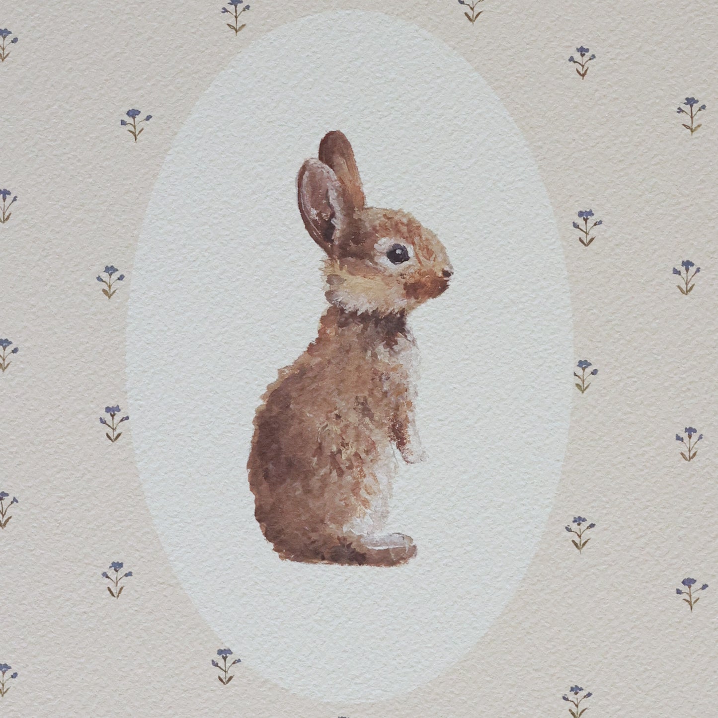 'Bunny in Floral' print