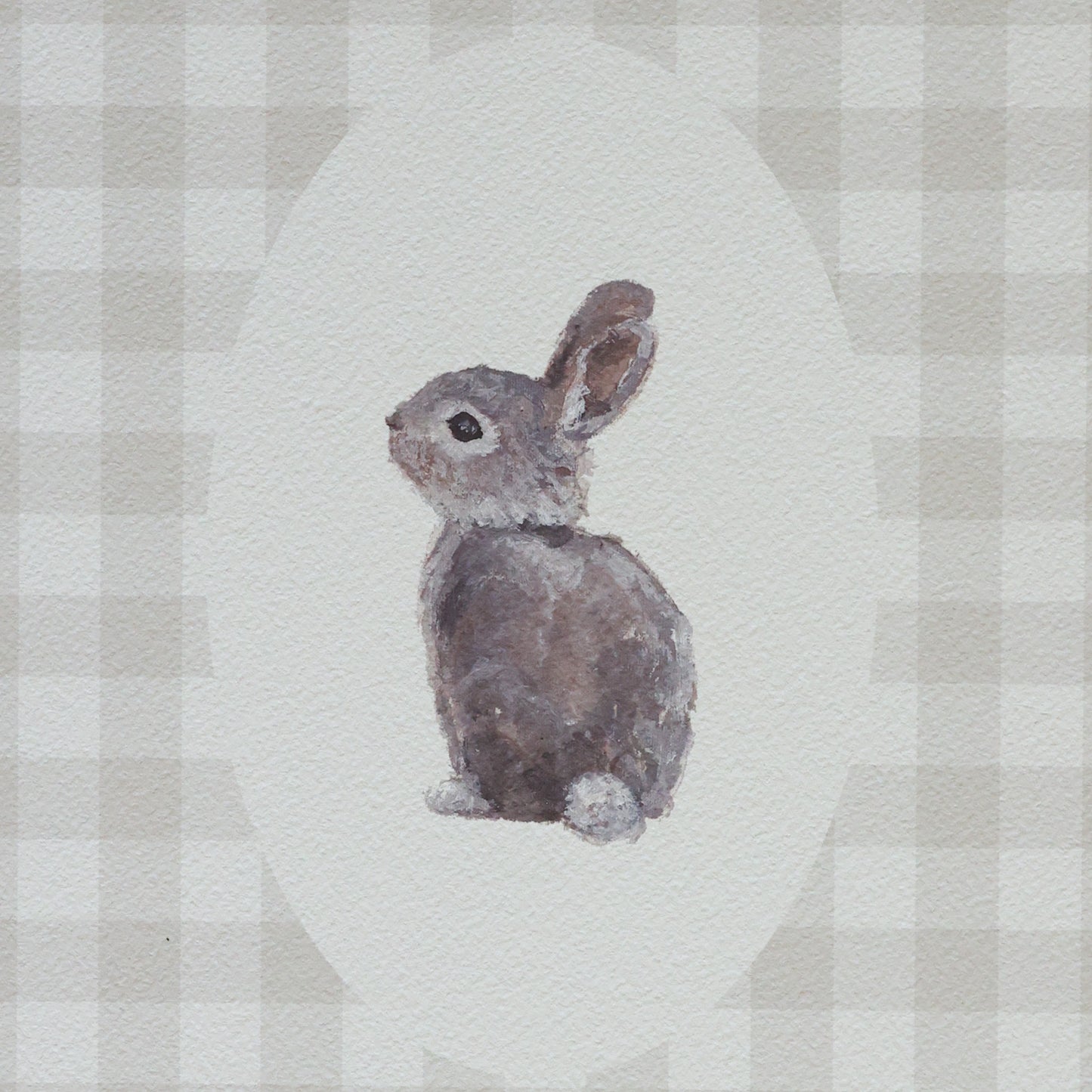 'Bunny in Gingham' print