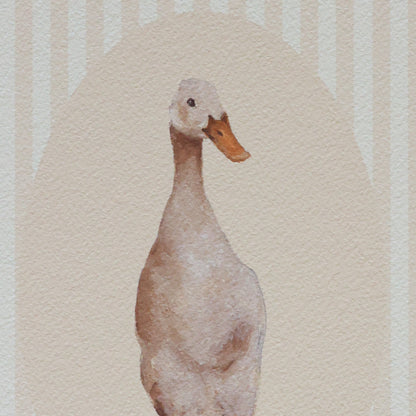 'Duck in Stripe' print