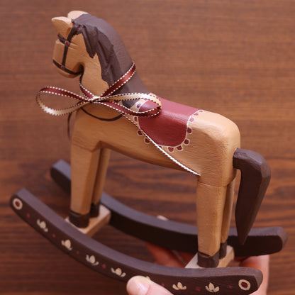 Hand painted Rocking horse - Burgandy