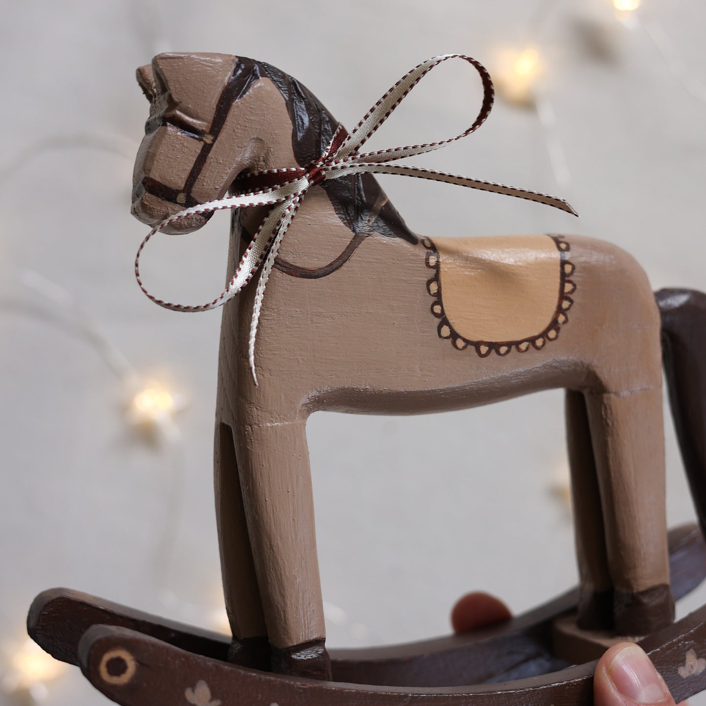 Hand painted Rocking horse - Mustard