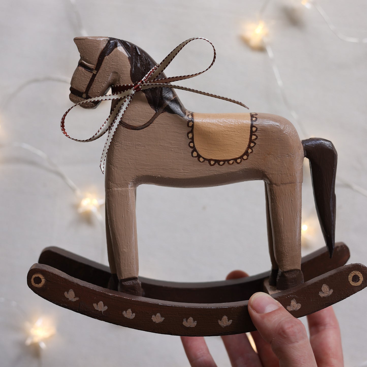 Hand painted Rocking horse - Mustard