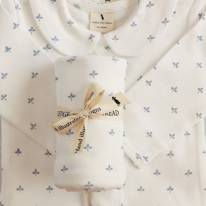 Cotton Babygrow - Blue Clover