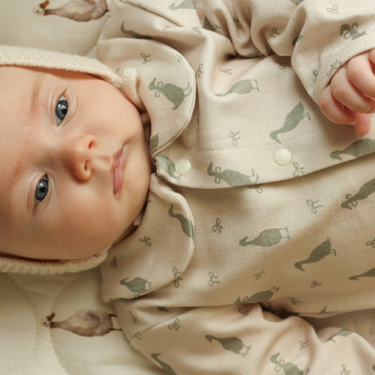 Cotton Babygrow - Duck Cream