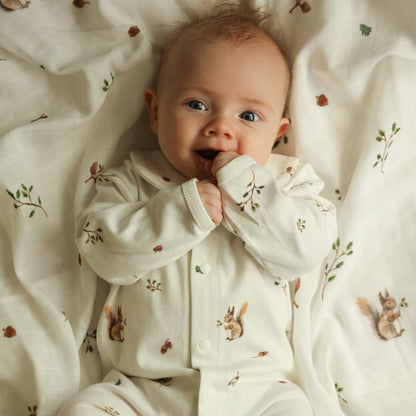 Cotton Babygrow - Squirrel