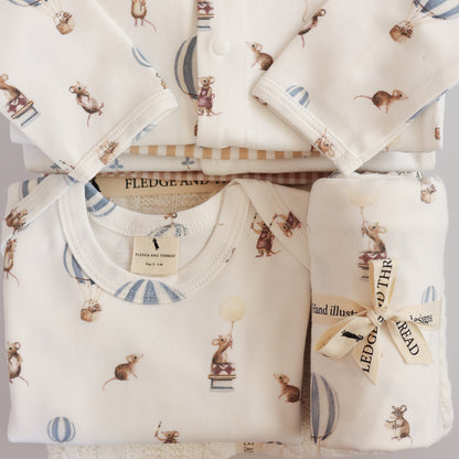 Long sleeve bodysuit - Mouse & Air Balloon